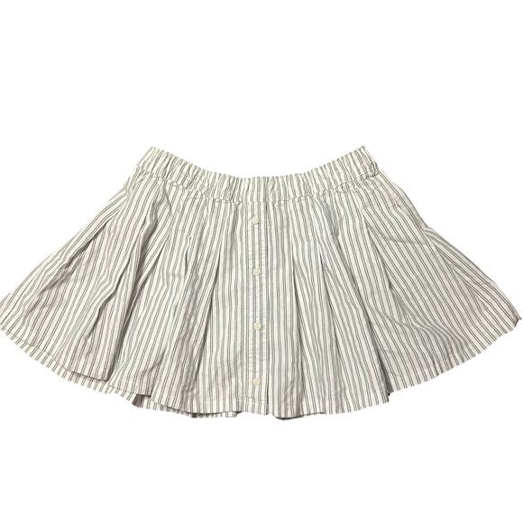 Aerie Offline White and Gray Striped Pleated Mini Skirt Size Medium NWT - Picture 1 of 4